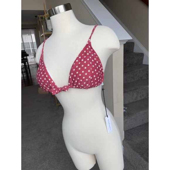 We Wore What Cooper Bow top in Dark Red Vintage Star, Size XL--NWT - Picture 3 of 9